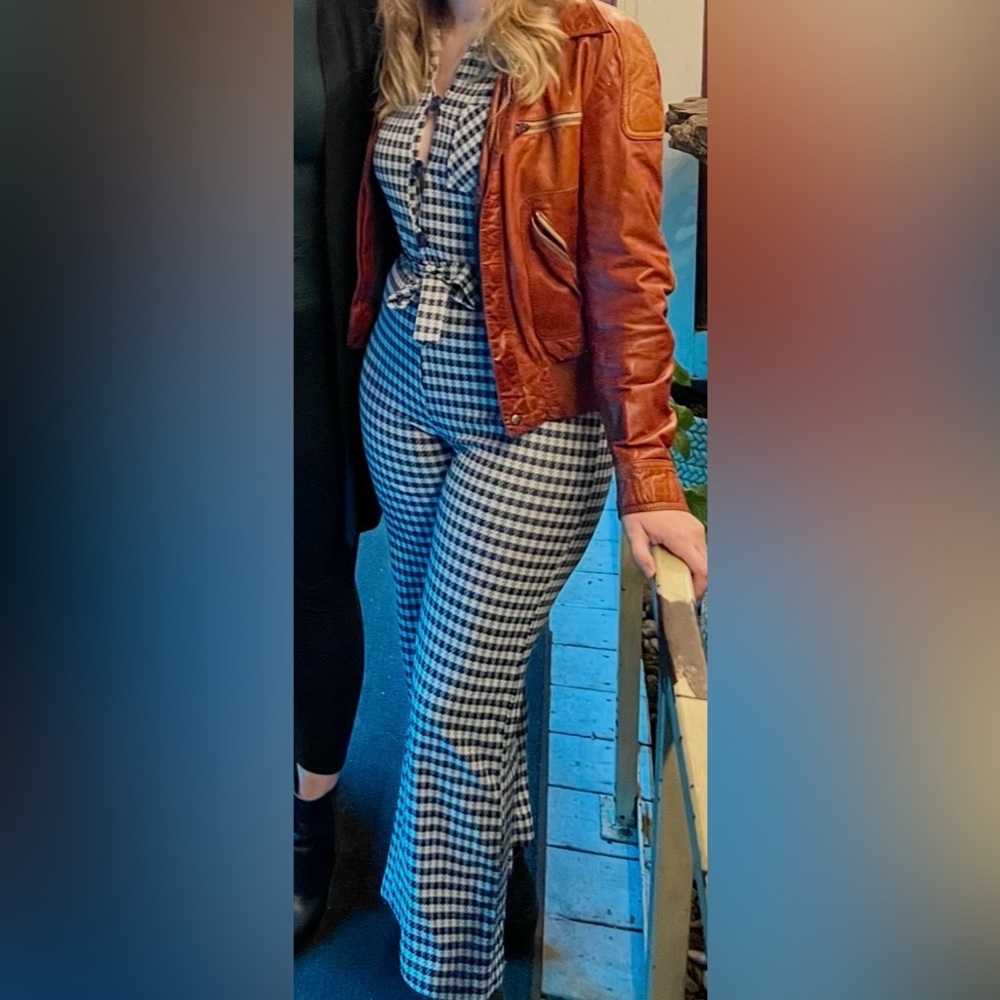 Vintage Houndstooth Jumpsuit